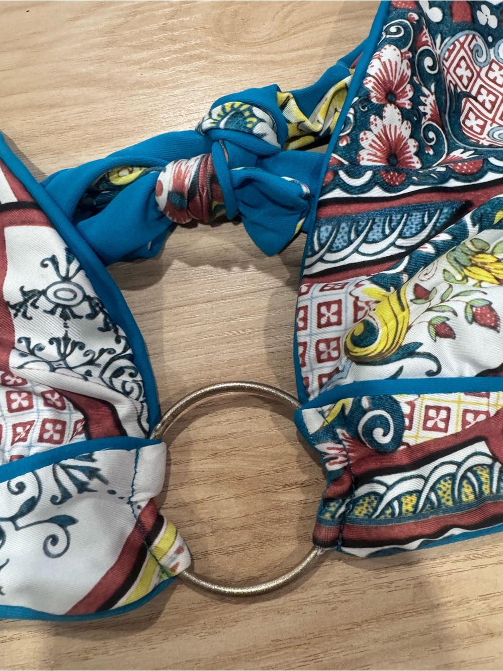 BECCA vintage boho y2k festival Halter Bikini Top - Picture 4 of 6